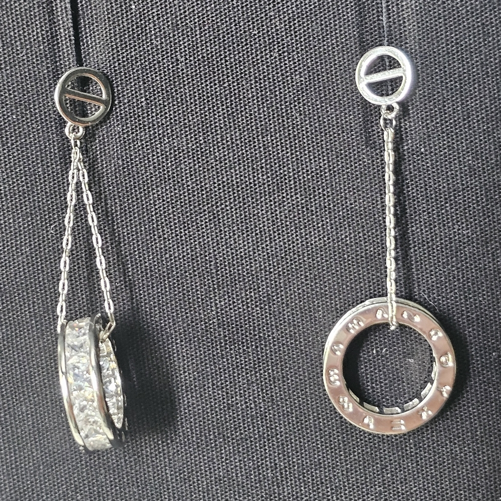 SILVER color drop fashion earrings